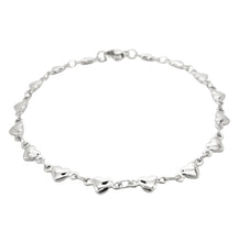 Load image into Gallery viewer, Anklet infinity hearts silver