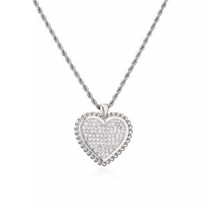 Big heart necklace silver