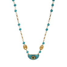 Load image into Gallery viewer, Vintage eye turquoise necklace